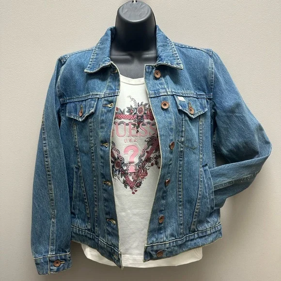 Brixton NWT Broadway Denim Jacket Size Small Slightly Cropped Women’s - Picture 1 of 4